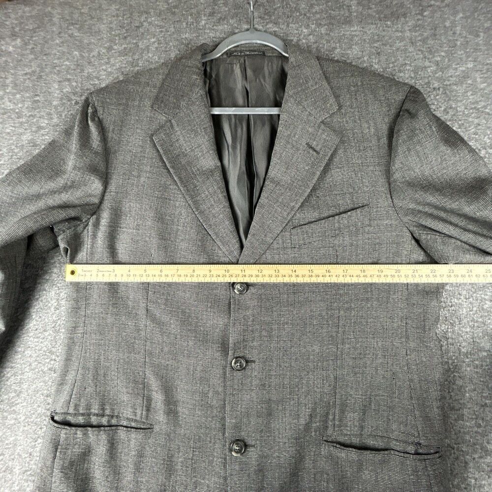 Ermenegildo Zegna Soft Wool Blazer Mens Sz 44L Gray Tweed Houndstooth 3 Button - Picture 9 of 12